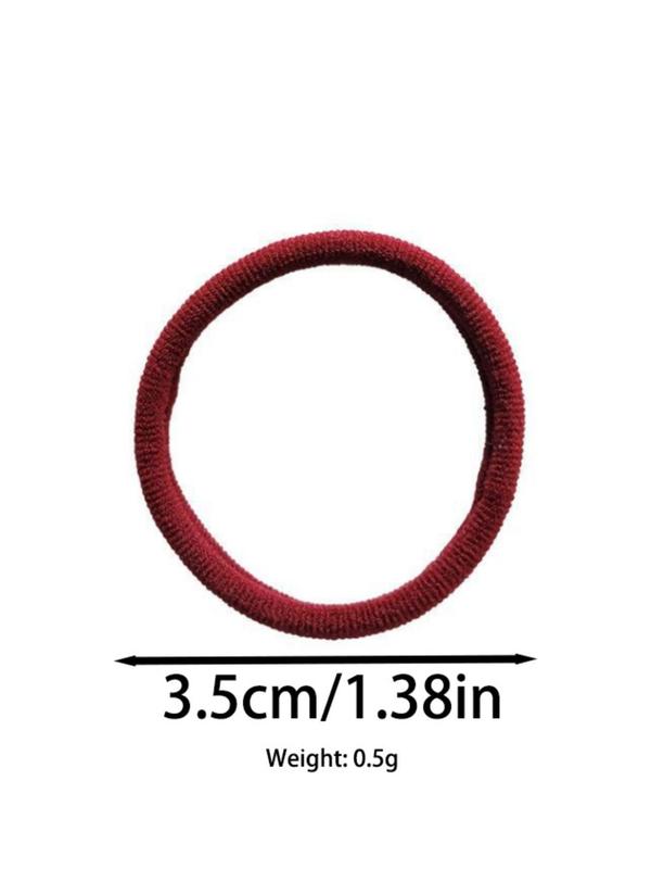 Random Color Simple Plain High Elastic Hair Tie, Casual Versatile Hair Accessories for Women, Minimalist Ponytail Holder for Thick Hair for Daily Use