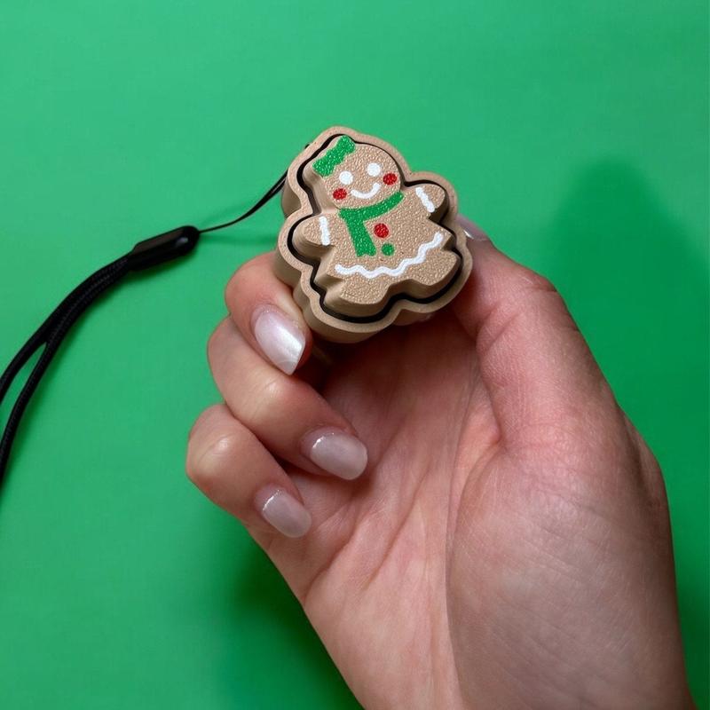 Gingerbread Keyboard Fidget Keychain