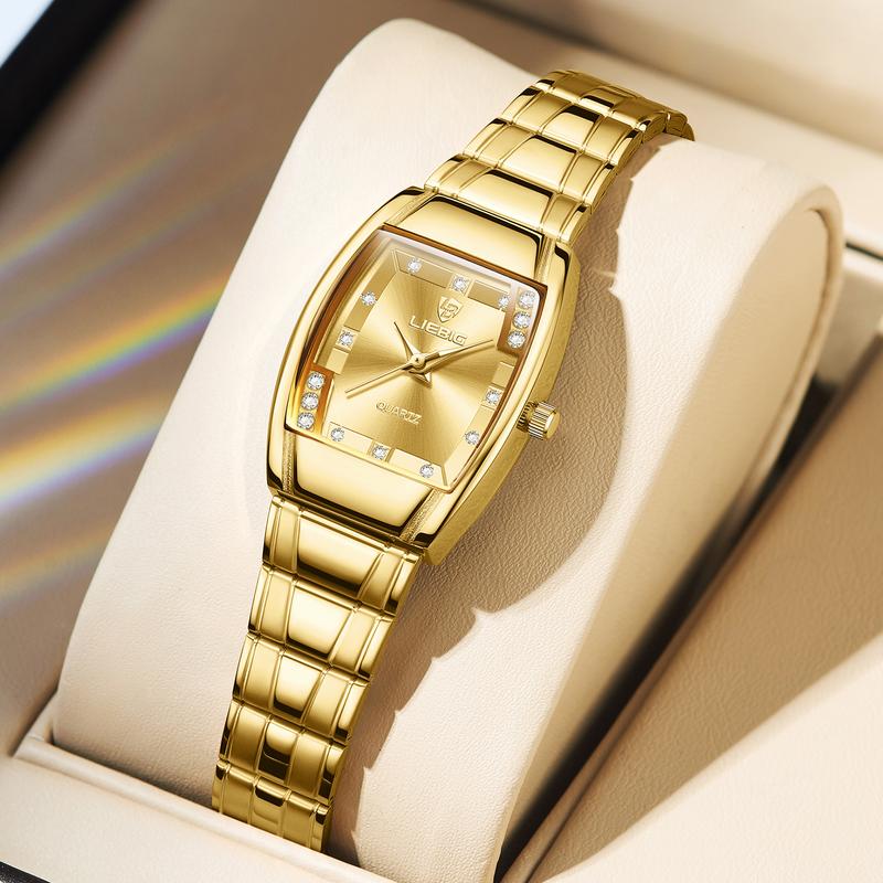 Liebig Serpent - Gold-Plated Luxury Watch with Diamond Accents and Sleek Band