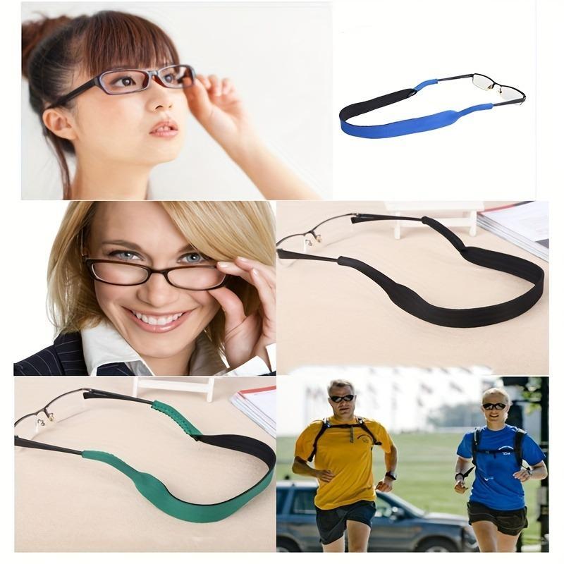 Anti-slip Sports Glasses Strap Holder, Adjustable Stretchy Sports Sunglasses Lanyard, Portable Glasses Retainer for Sports Lovers