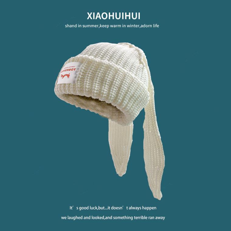 Cute rabbit ear design beanie hat, casual softcomfortable warm knit hat for Fall & Winter, fashion accessories for both men & women, forfall