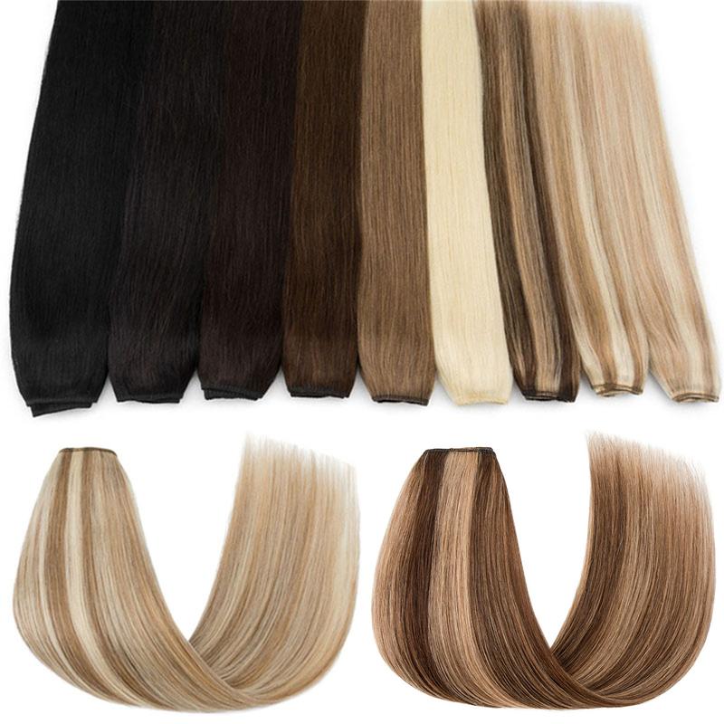 MY-LADY V-Shaped Clip In Human Hair Extensions 100% Remy Human Hair for Women