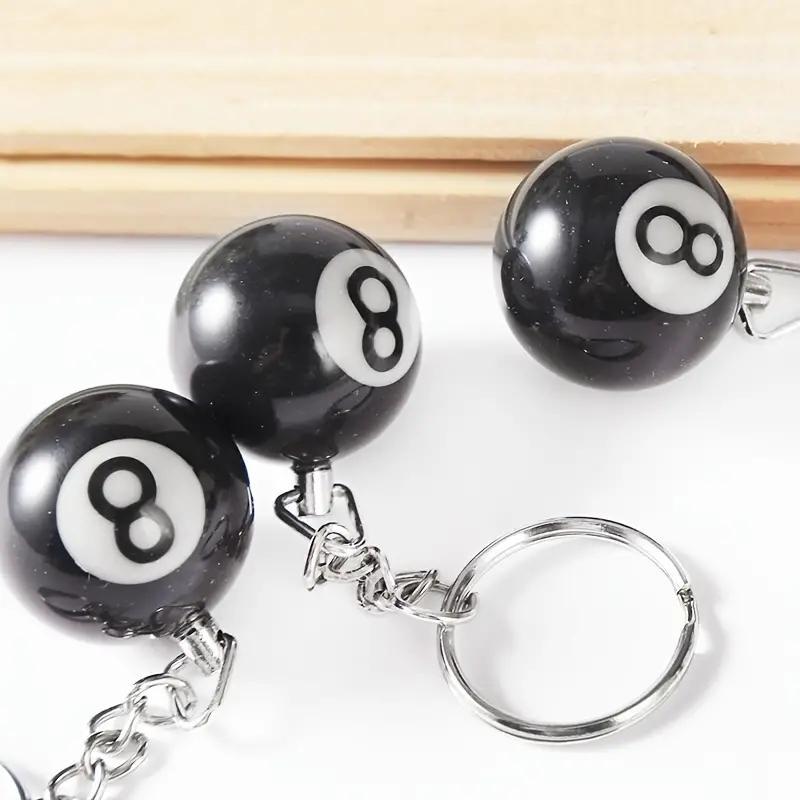 Creative Pool Ball Key Chain for Summer Gift, 1 Count Billiard Ball Eight Keychain Pendant, Outdoor Accessories Supplies, Best Gifts for Billiard Lovers, Sports Accessories for Outdoor, Sweets Gifts, Christmas, Christmas Gift