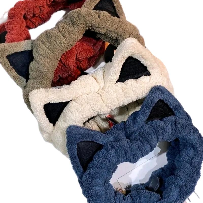 Face wash Headband Cat Ears Cotton