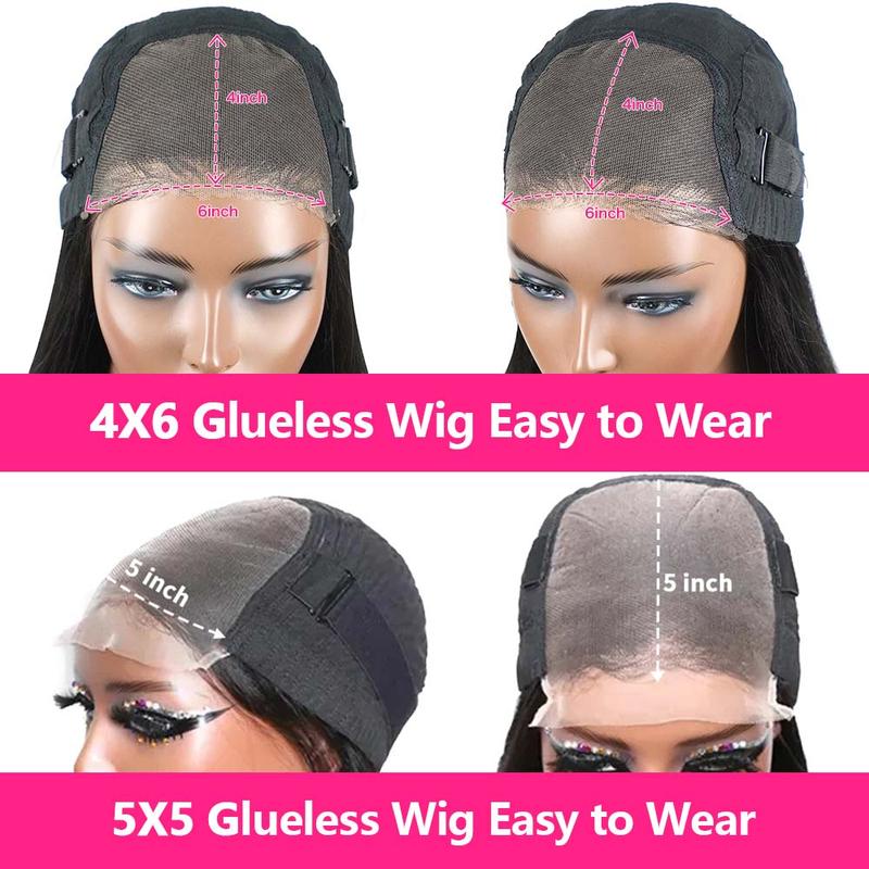 Glueless Wig Deep Wave Brazilian Ready To Wear And Go 5x5 6x4 4x6 HD Transparent Lace Front Human Hair Wig For Women Curly Pre-Cut Lace Pre Plucked Natural Hairline Sale Bling Hair 180% 30 Inch