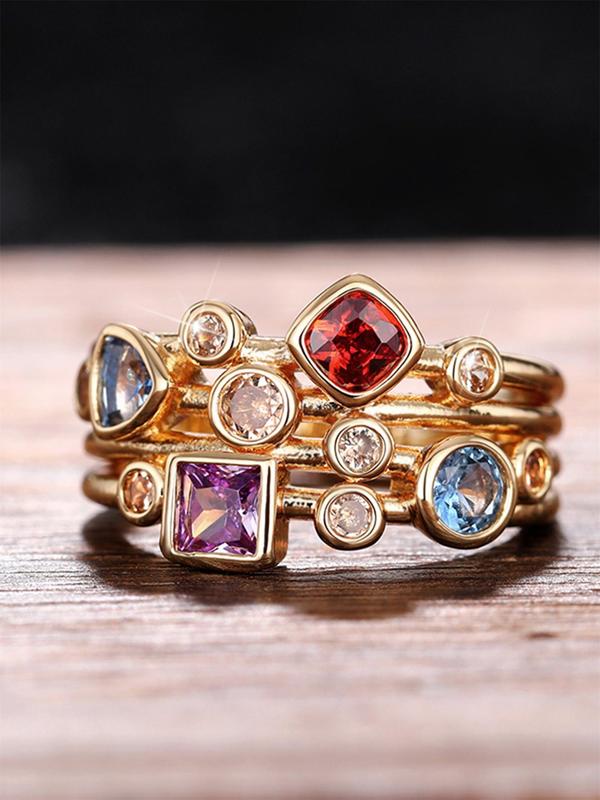 Hot Fashion Rhinestone Decorated Ring,  Elegant Wedding Party Jewelry for Women for Party and Daily Life, Trendy All-match & Exquisite Jewelry