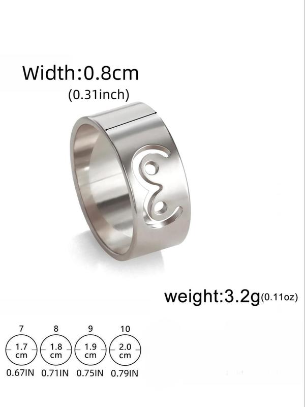 Cute Hollow Out Eye Design Stainless Steel Ring, Fashionable Party Jewelry for Men & Women, Casual Jewelry for Party, Daily Clothing Decor, Trendy All-match & Exquisite Jewelry for Birthday Gift