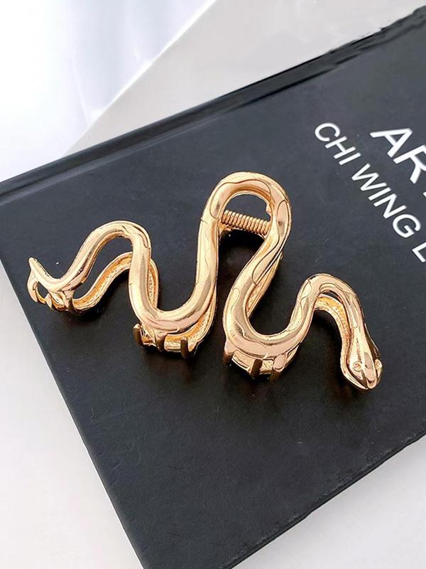 Punk Style Snake Design Hair Claw, Elegant Novelty Trendy Hair Claw, Fashionable Hair Accessories for Women & Girls