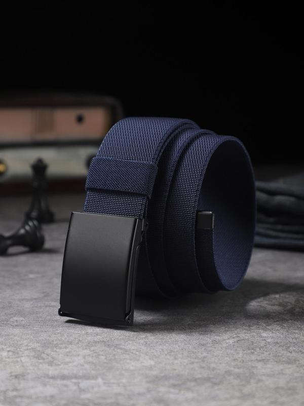 All-match Automatic Buckle Belt for Men, Elastic Waistband for Jeans Trousers, Accessory for Daily Used Summer Fall 2024, Fall Outfits, Fall Freshness