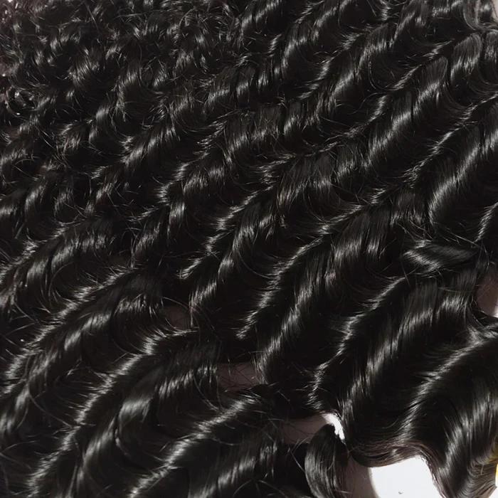 [LIVE-ONLY]  Ashine Deep Curly 12-30 inches Salon Quality Brazilian Virgin Bundles 100% Human Hair Summer Wigs Natural Color with Frontal Closure