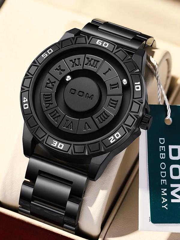 Men's Street Trend Magnetic Floating Sports Watch, Trendy Round Dial Wristwatch, Fashionable Watch As Gifts with Box