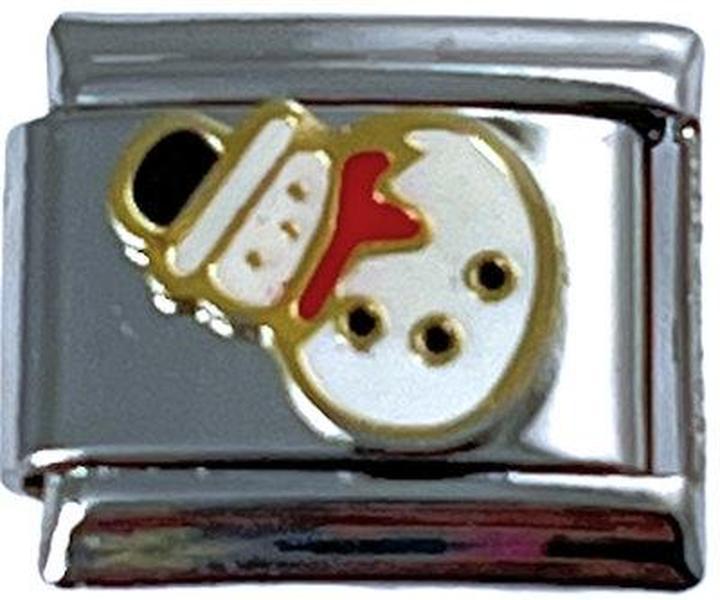 Italian Charm Link Snowman Charm 9mm