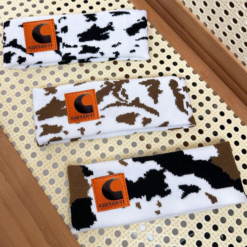 Fashionable Cow Print Workout Headband – Comfortable, Stretchable Sweatband for Men & Women, Ideal for Yoga, Running, Gym, and Daily Fitness  Cow Leopard Print Headband