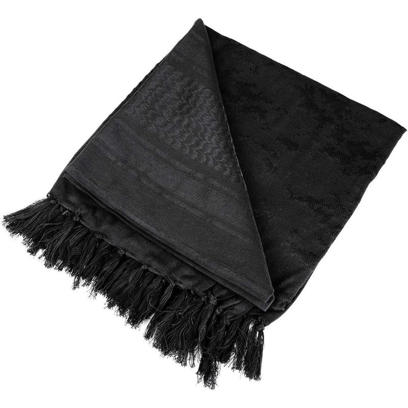 Scarf Military Shemagh Tactical Desert Keffiyeh Head Neck Scarf Arab Wrap with Tassel 43x43 inches