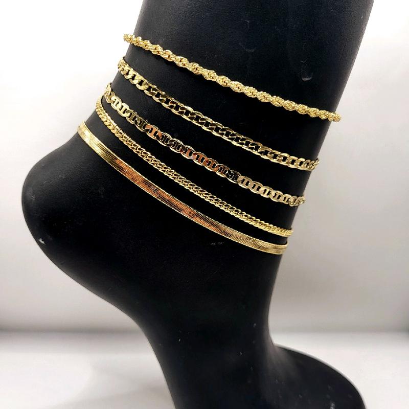 Anklets Bracelet Gold Filled Anklet Bracelet Tobillera Oro Laminado Pulseras De Pie