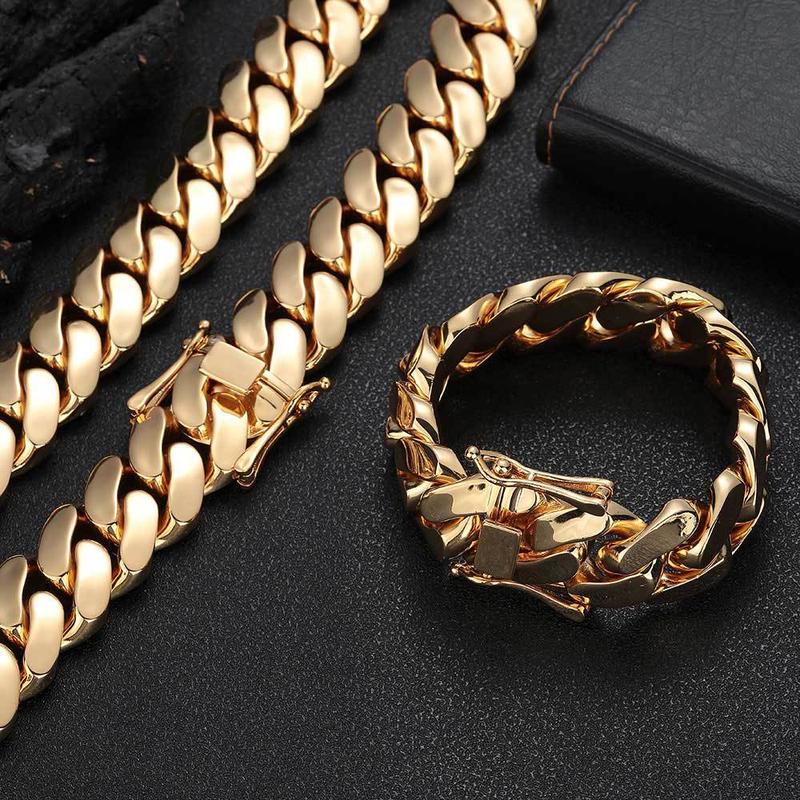 ORPHIC 22mm Hip Hop Hewelry Fashion Style Luxury And Heavy Cuban Bracelet Super Big Cuban Link in Miami Bracelet