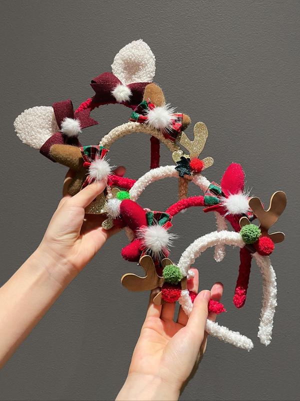 Cute Reindeer Horn Design Hair Hoop, Fashionable Hair Accessories for Women & Girls, Cute Lovely Hairwear for Daily Used