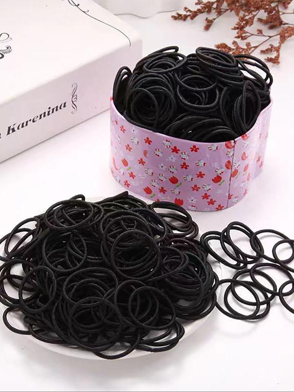 Solid Color Hair Tie, High Stretch Hair Tie, Casual Simple Hair Accessories for Women & Girls, Minimalist Headwear Suitable for Thick Hair