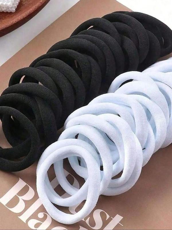 Random Color Simple High Elastic Hair Ties, Casual Versatile Hair Accessories for Women, Minimalist Ponytail Holder for Thick Hair for Daily Use