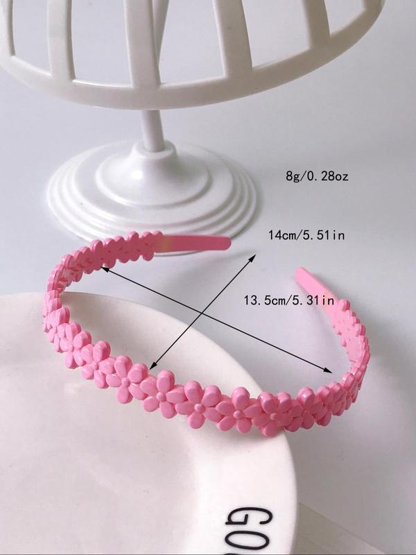 Solid Color & Heart & Flower Design Hair Hoop Set, Elegant Non-slip Hair Hoop for Women & Girls, Fashion Hair Accessories for Daily Wear