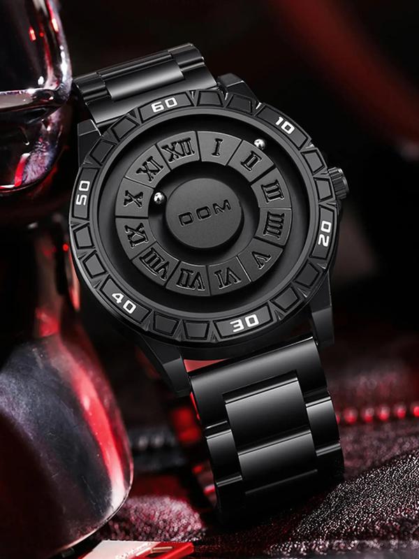 Men's Street Trend Magnetic Floating Sports Watch, Trendy Round Dial Wristwatch, Fashionable Watch As Gifts with Box