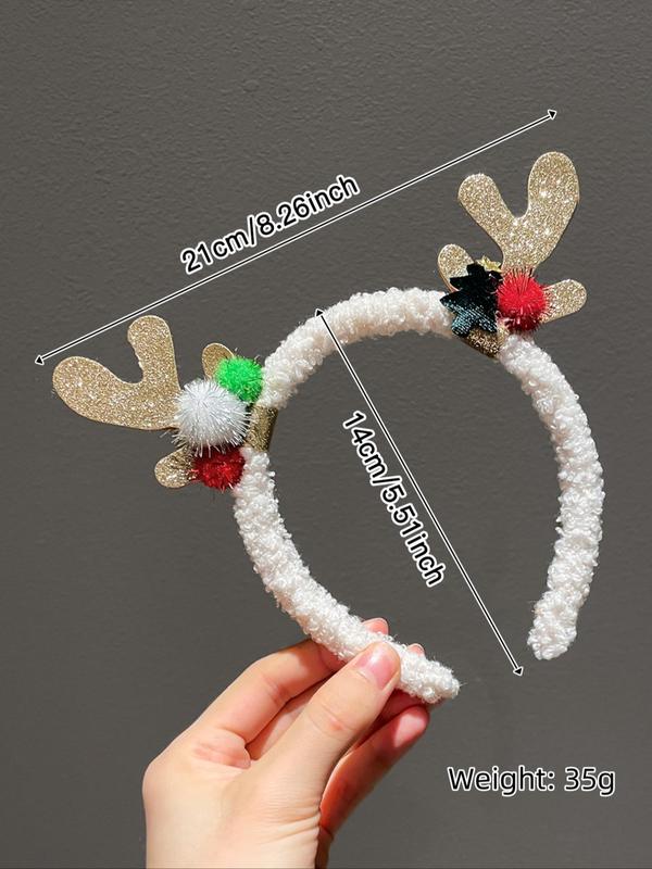 Cute Reindeer Horn Design Hair Hoop, Fashionable Hair Accessories for Women & Girls, Cute Lovely Hairwear for Daily Used