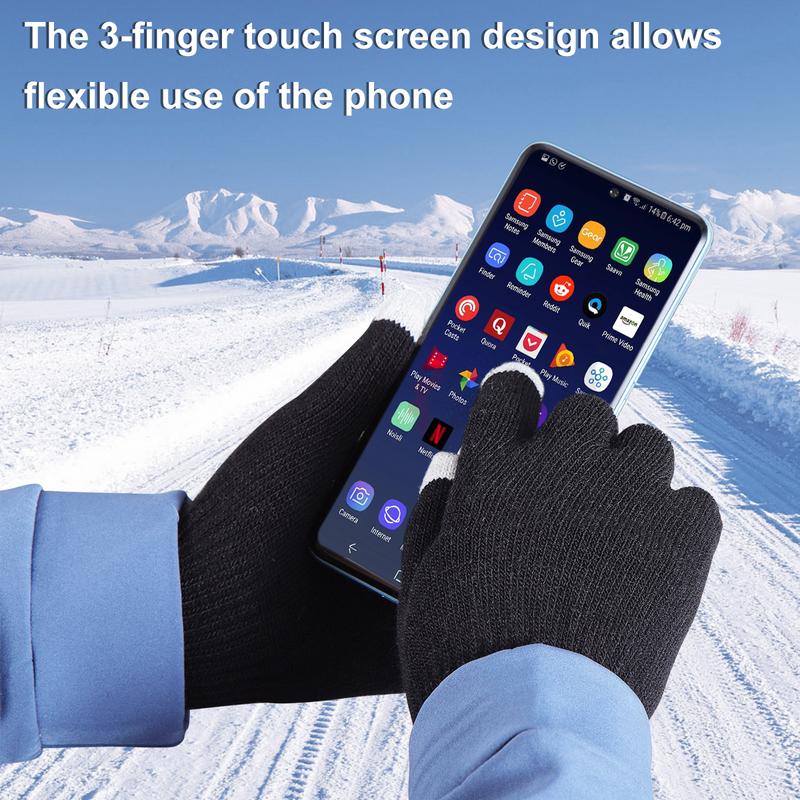 Heated Gloves for Men Women ,USB Feeling Heating Gloves USB Thermal Gloves USB Electric Keep Warm In Winter Black