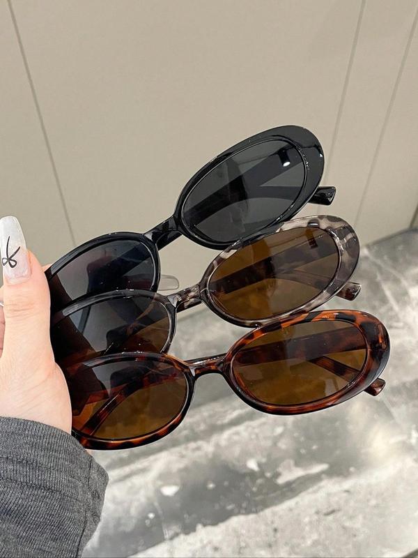 Unisex Vintage Cat Eye Frame Sunglasses, Trendy Casual Sunglasses for Everyday Use, Fashion Accessories for Outdoor Activities