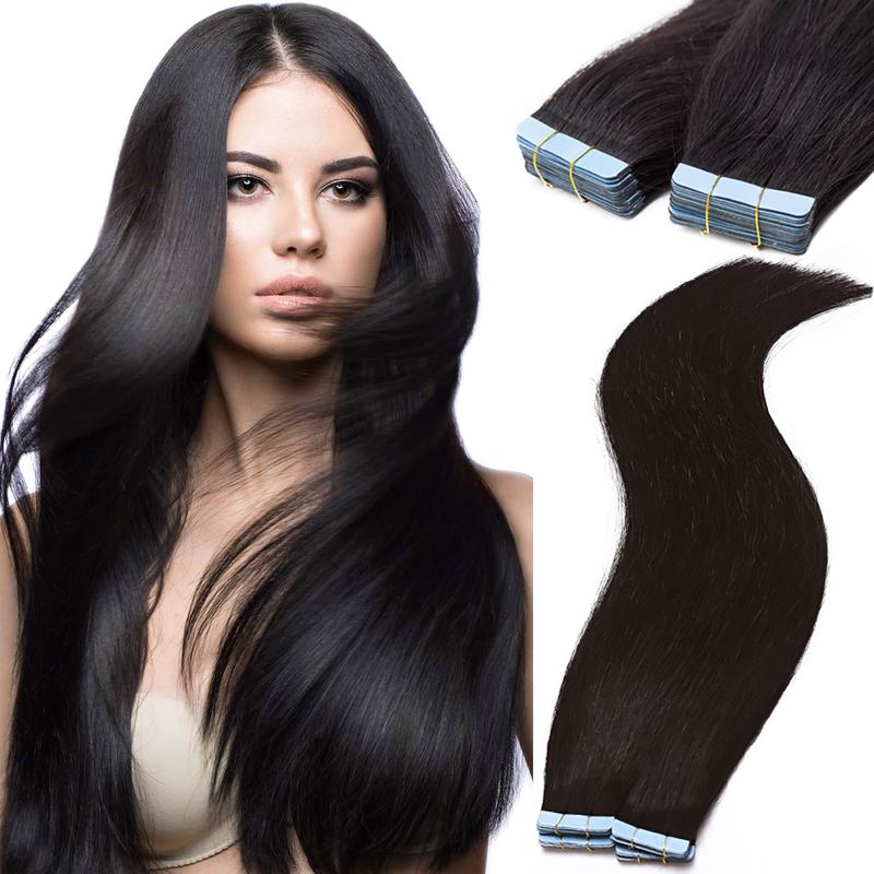 MY-LADY 10 20pcs Pack Remy Human Hair 100% Tape In Human Hair Extensions For Women