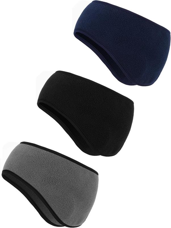 3 count Ear Warmer Fleece Headbands Ear Muffs Winter Running Gear for Women Men Adult