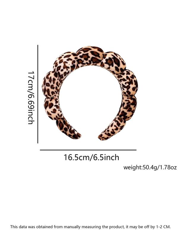 Leopard Print Padded Hair Hoop, Cute Hair Accessories for Women & Girls, Minimalist Headwear Suitable for Thick Hair