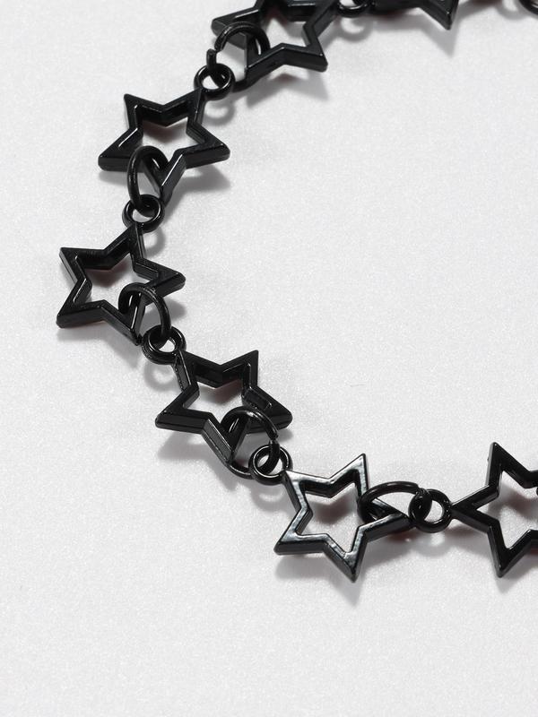 Star Design Link Bracelet,  Fashionable Alloy Jewelry for Women & Men for Party, Daily Clothing Decor, Trendy All-match & Exquisite Jewelry for Birthday Gift