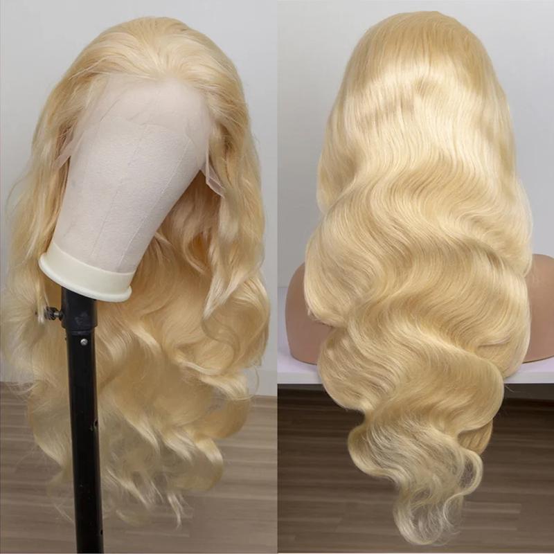 200% Density 613 Blonde Lace Front Wig Human Hair 13x4 HD Body Wave Lace Front Wig Human Hair Pre Plucked Baby Hair Blonde Lace Front Wig Human Hair