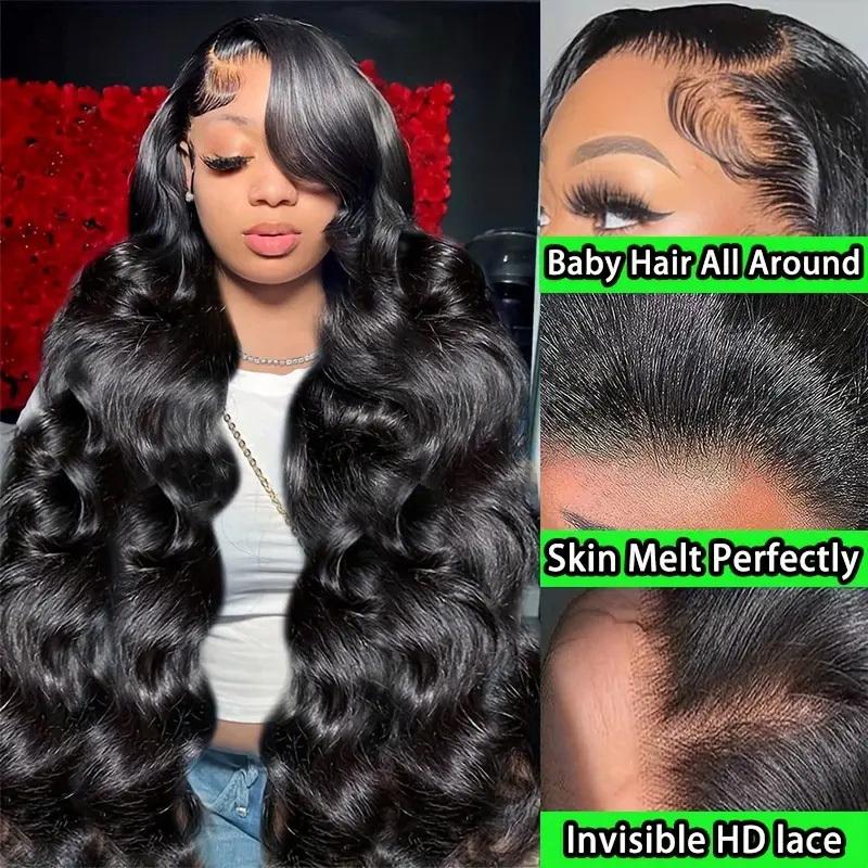 250% Density Bye Bye Knots Wig Glueless Wigs Human Hair Pre Plucked Pre Cut 13x4 HD Lace Closure Wigs Human Hair Body Wave Lace Front Wigs Human Hair For Women Put On And Go Wig