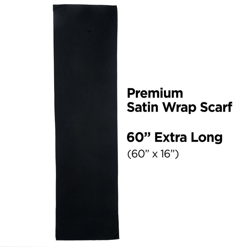 KISS Colors & Care SATIN WRAP SCARF - BLACK