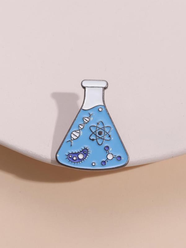 Cute Cartoon Chemical Laboratory Design Brooch, Enamel Badge for Daily Clothing Decor, Fashion Accessories for Men & Women, Trendy All-match & Exquisite Brooches for Birthday Gift