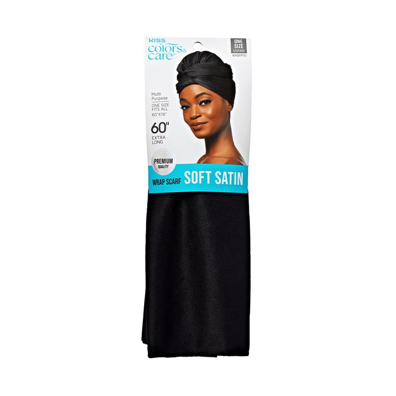 KISS Colors & Care SATIN WRAP SCARF - BLACK