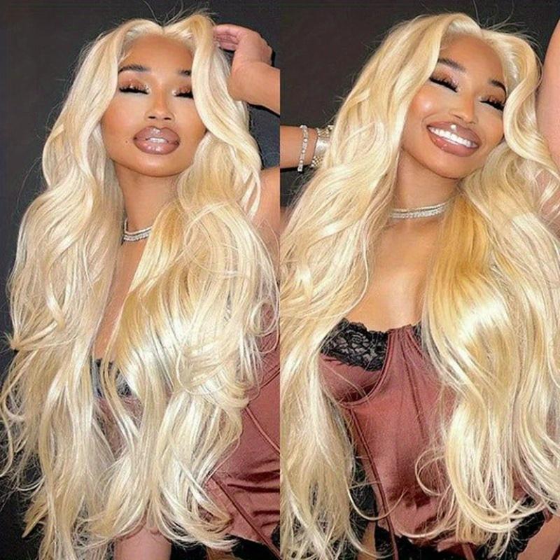 200% Density 613 Blonde Lace Front Wig Human Hair 13x4 HD Body Wave Lace Front Wig Human Hair Pre Plucked Baby Hair Blonde Lace Front Wig Human Hair