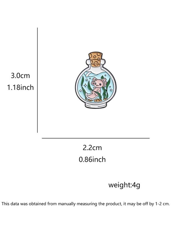 Cute Mermaid Design Brooch,  Cartoon Animal Badge, Clothes Accessories for Women & Men for Daily Clothing Decor, Trendy All-match & Exquisite Brooch for Birthday Gift