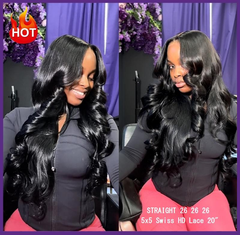 LUVME Upgraded 13A 100%  Virgin Remi Human Hair (100+ -5g) Dye. Perm. High-End Salon Hair Body Wave Deep Wave Silky Straight Bundle