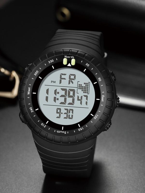 Sporty Digital Watch As Gift with Box, Fashionable Digital Watch with Digital Display, Waterproof Multifunctional Watch for Outdoor Sports