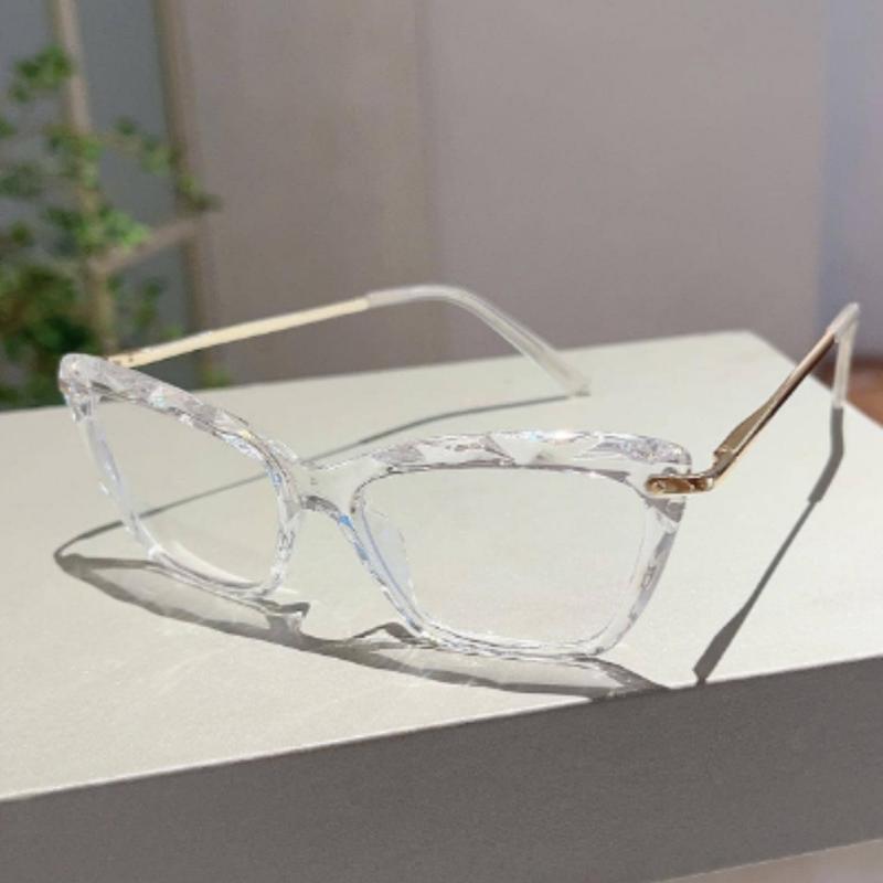 1pair Women Clear Cat Eye Frame Fashionable Eyeglasses For Daily Life Clear Glasses Accessories Blue Light Glasses Accessories For Women