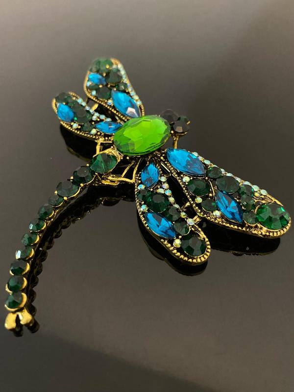 Artificial Crystal Dragonfly Design Brooch, Cute Animal Design Brooch, Fashionable Clothes Accessories for Women & Men