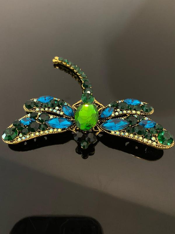 Artificial Crystal Dragonfly Design Brooch, Cute Animal Design Brooch, Fashionable Clothes Accessories for Women & Men