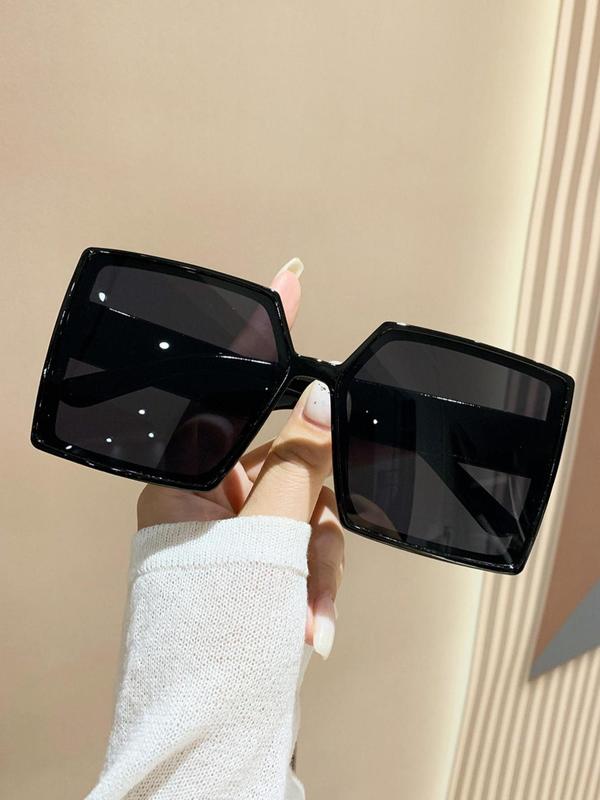 Summer Square Frame Sunglasses, New Fashion Summer Travel Accessories for Women & Men, Lightweight and Durable for Outdoor Sun Protection Glasses for Daily Use, Fall Outfits, Earthtone Fall Freshness