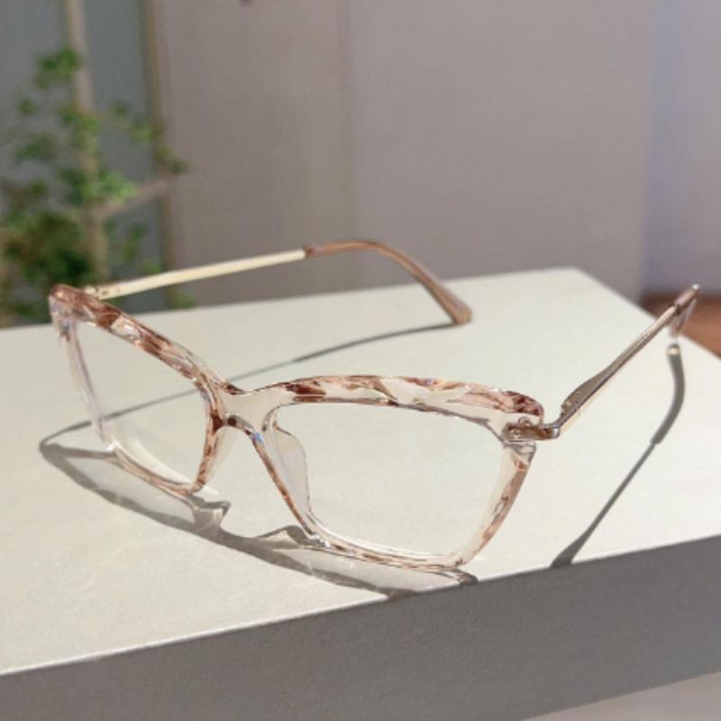 1pair Women Clear Cat Eye Frame Fashionable Eyeglasses For Daily Life Clear Glasses Accessories Blue Light Glasses Accessories For Women