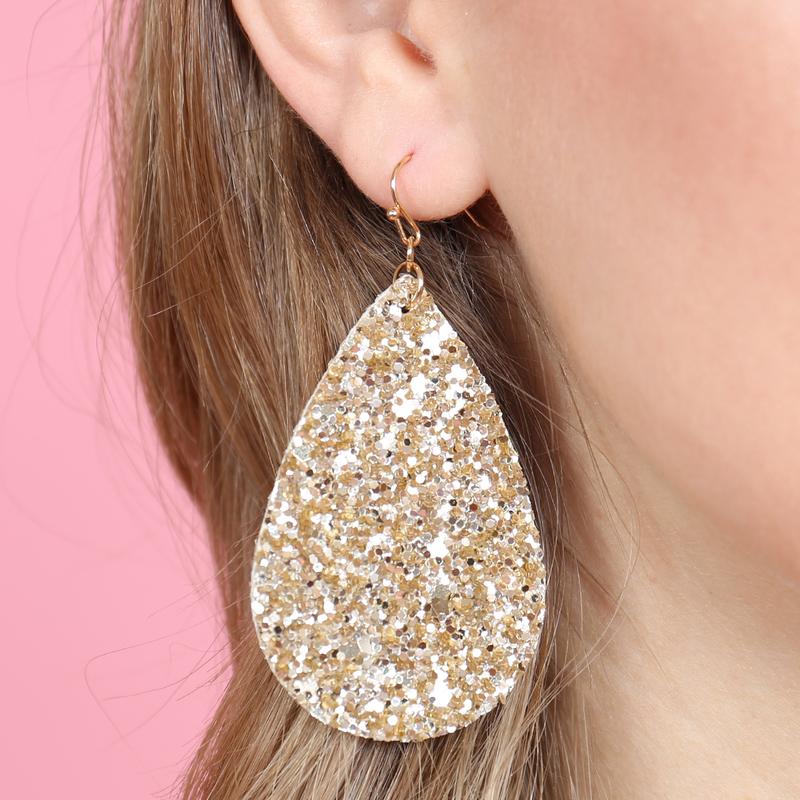 Glistening Sequin Teardrop Earrings