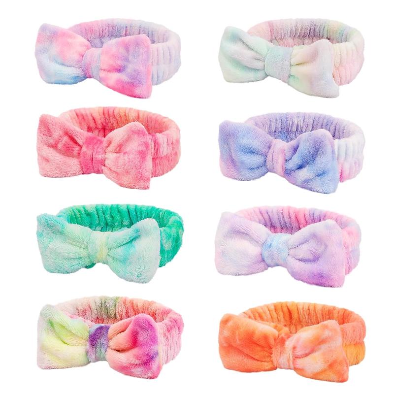 Spa Headbands for Girls, Skincare Headband ,Headband for Washing Face, Makeup Headbands,Sleepover Party Headband for Teens,8pcs