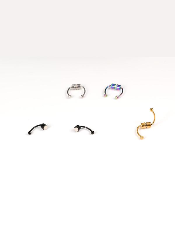 Punk Magnetic Nose Rings, 2024 Nose Cuff, New Fashionable Body No Piercing Jewelry for Men & Women, Streetwear Goth Accessory for Musical Festival Use