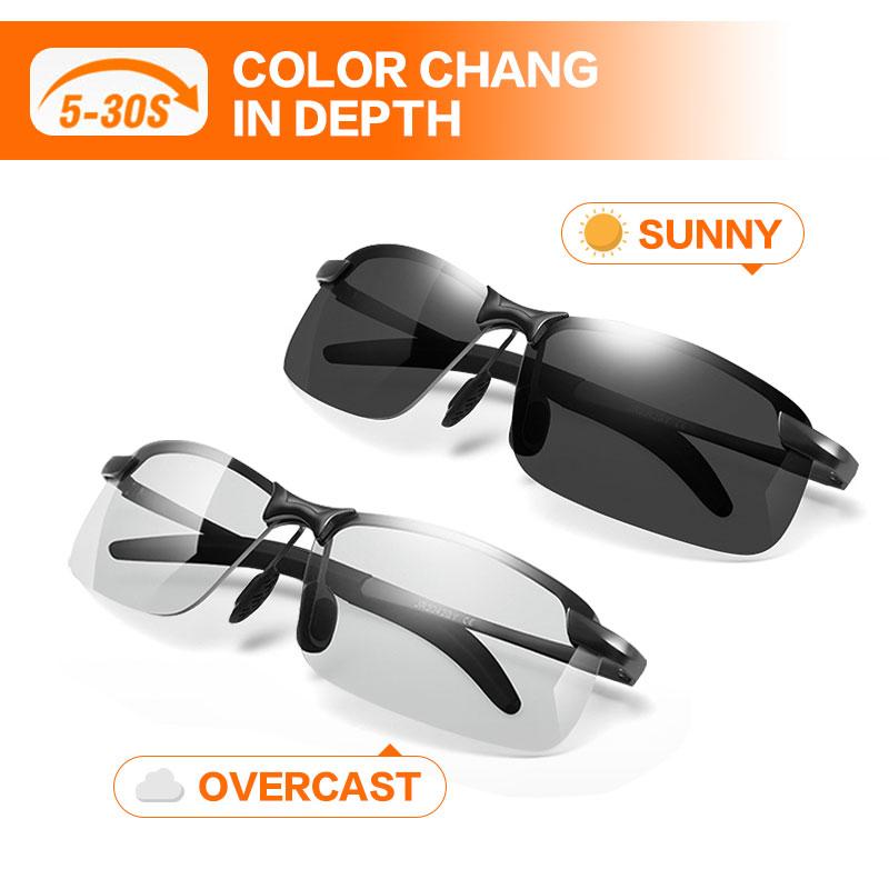 2 PAIRS Men Day Night Vision Glasses Driving Sunglasses Polarized Male Change Color Sun Glasses Driver's Eyewear